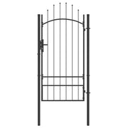 Cancello da giardino Woerden Grigio 200 x 100 cm Acciaio 42008901