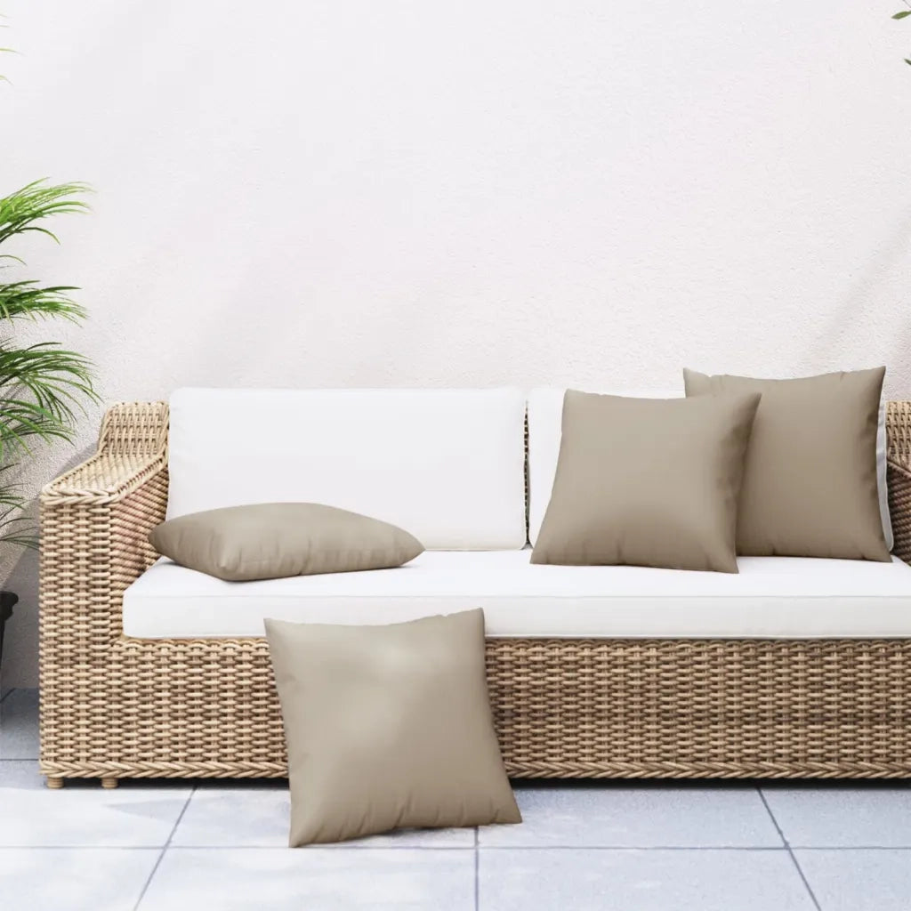 vidaXL Cuscini per Divano 4 pz Tortora 50x50 cm in Tessuto