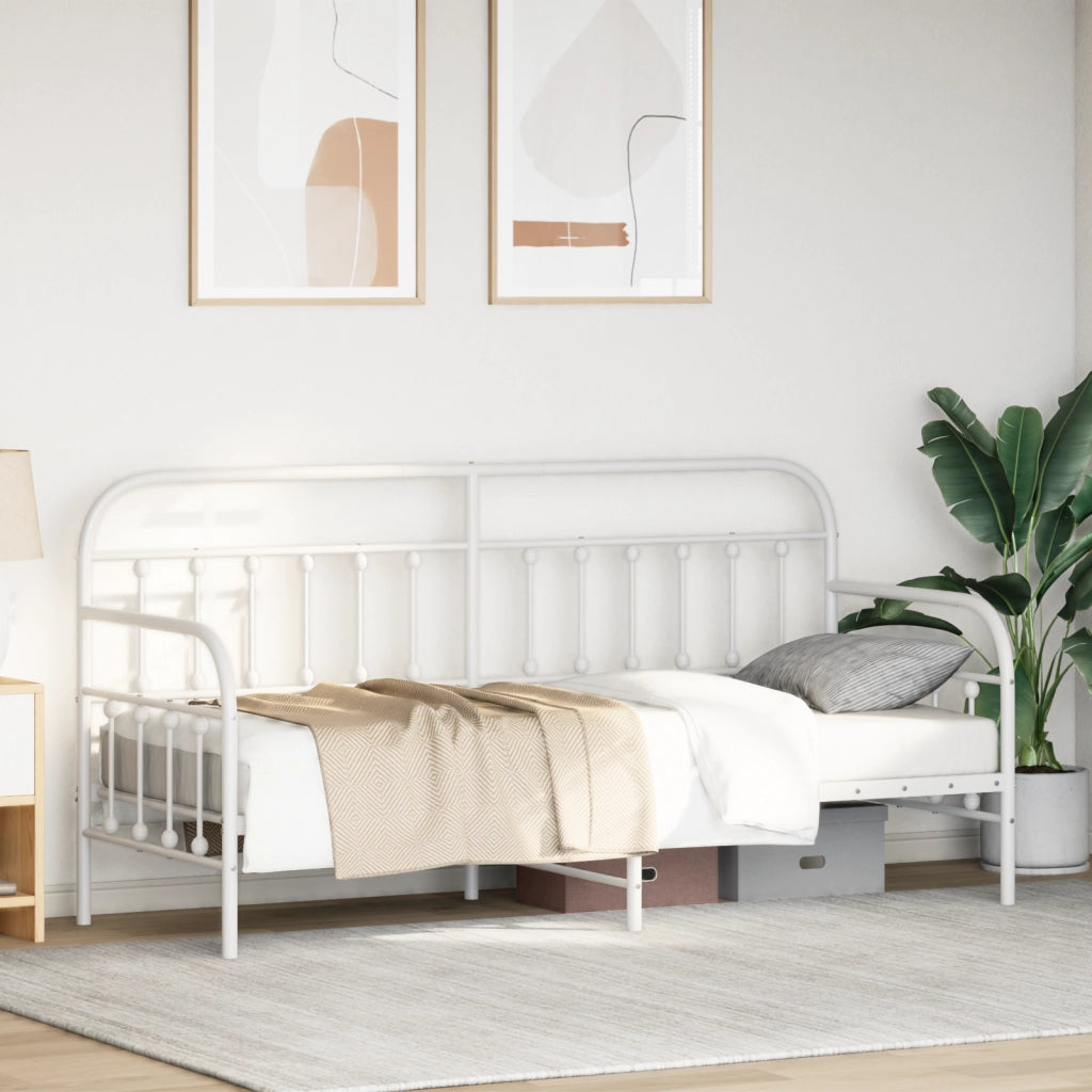 Letto Giorno  Bianco 75x190 cm in Acciaio
