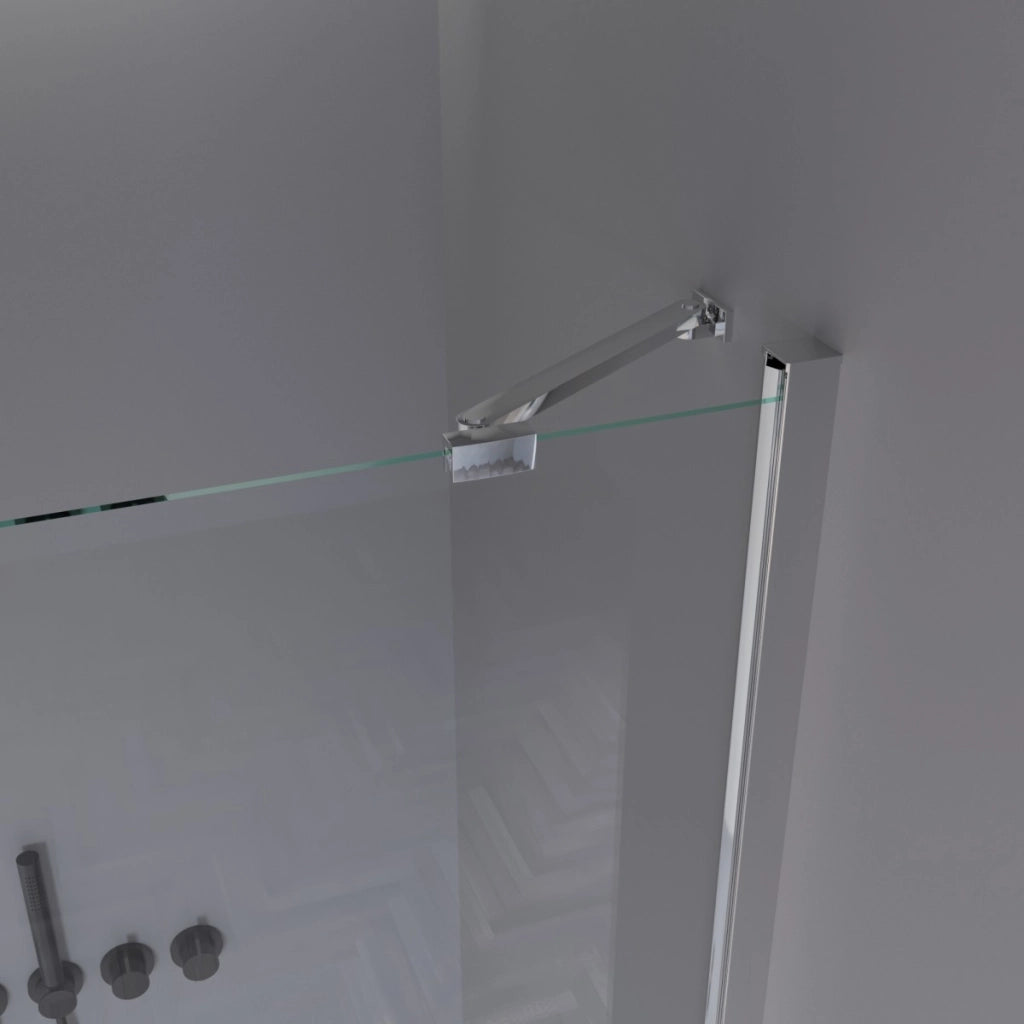 Porta doccia a soffietto senza profili in cristallo 6mm h195 rea, misura 140