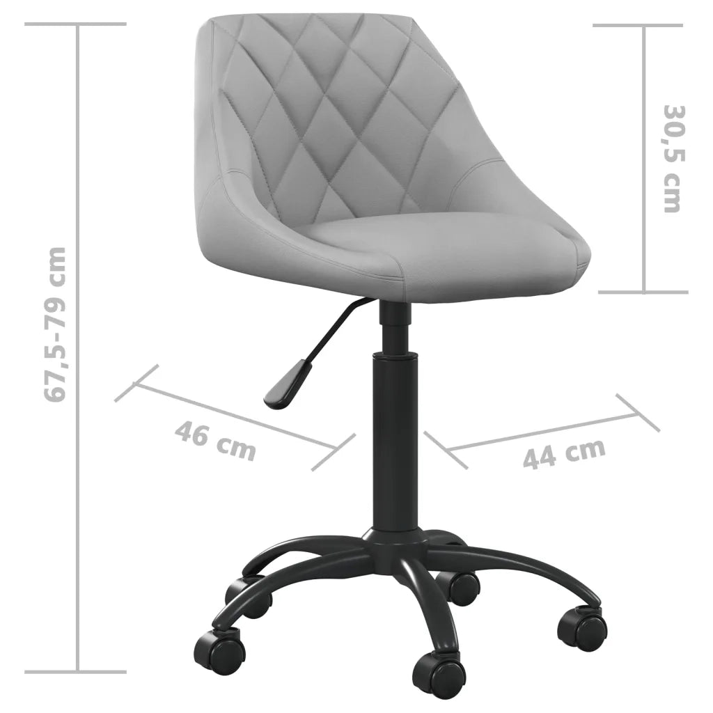 Sedia da Ufficio Grigio Chiaro in Velluto 3088846