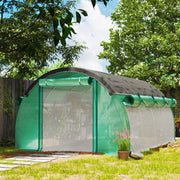 SERRA TUNNEL 4 x 3 x 2 m in plastica verde con rete ombreggiante