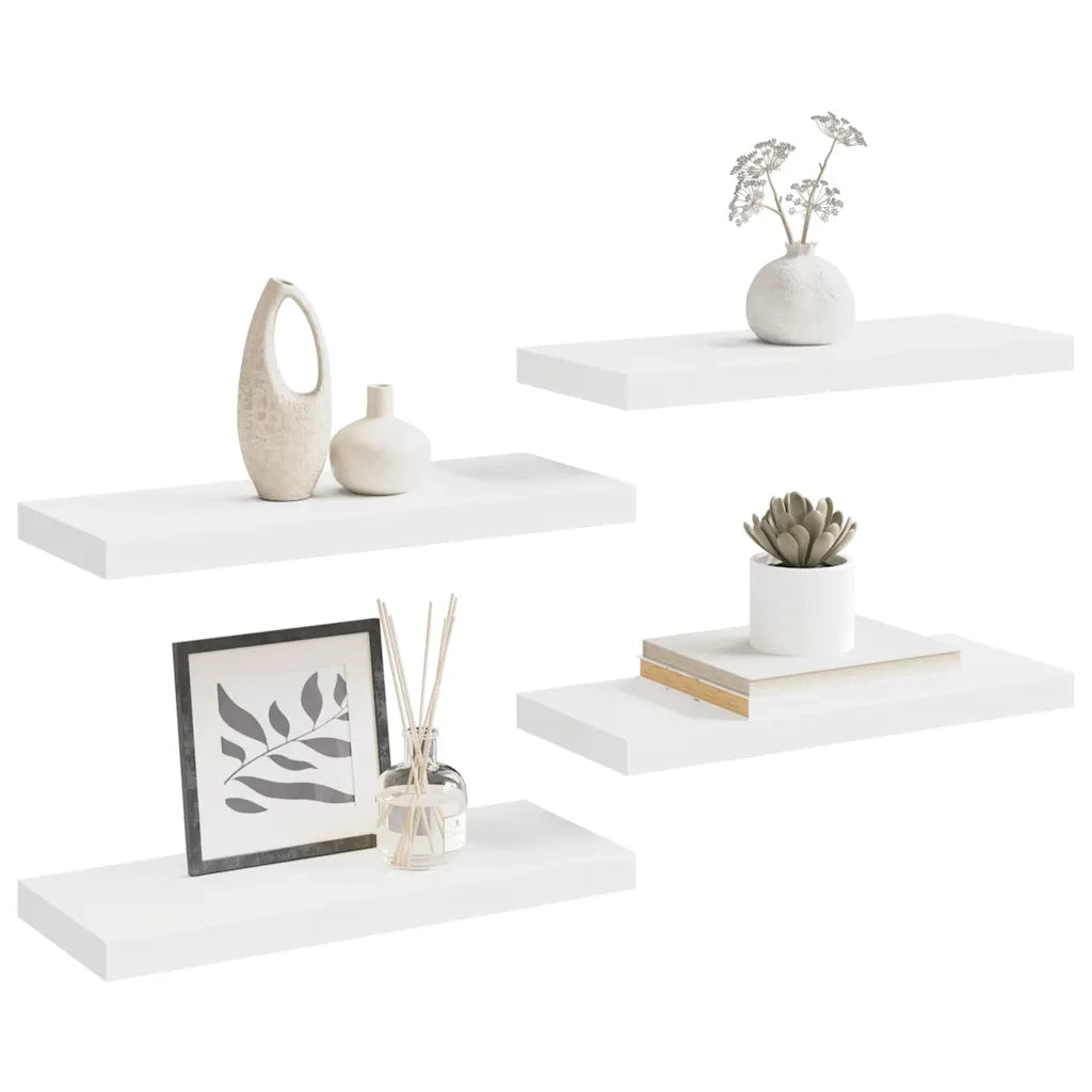 Scaffali a Parete 4 pz Bianco 60x23,5x3,8 cm in MDF cod mxl 51690