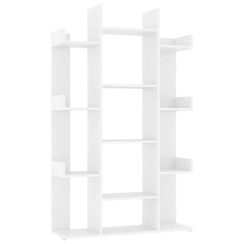Libreria-Scaffale per Libri-Mobile di Stoccaggio Bianca 86x25,5x140 cm in Legno Multistrato