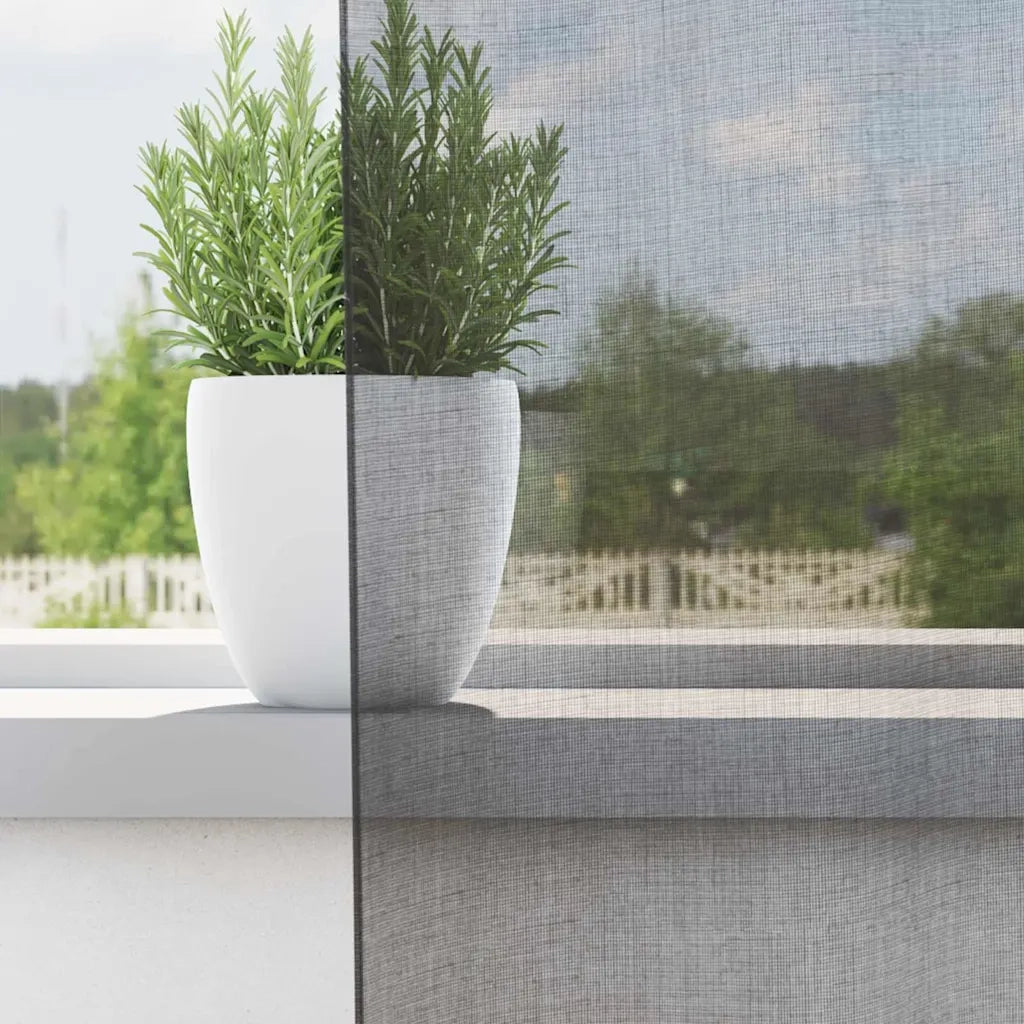 Tende in Voile con Occhielli 2 pz Grigio Scuro 140x245 cm 4102080