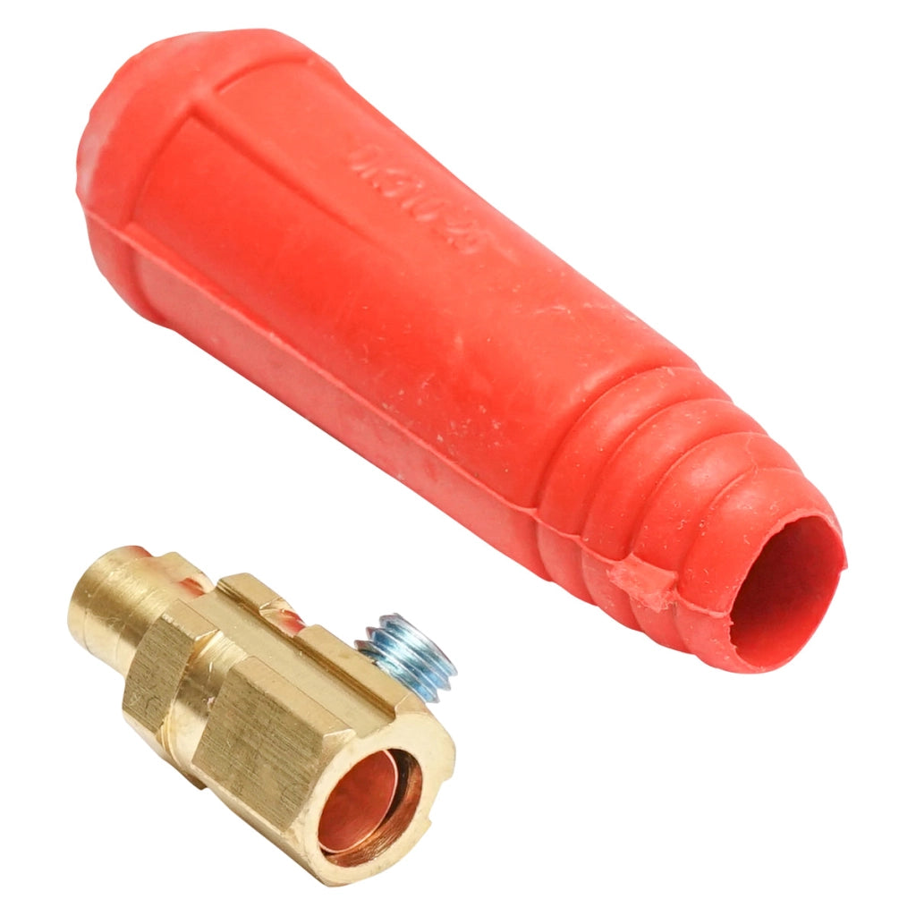 Connettore da 9 mm, DKJ10-25 per cavo di saldatura rosso Breckner Germany