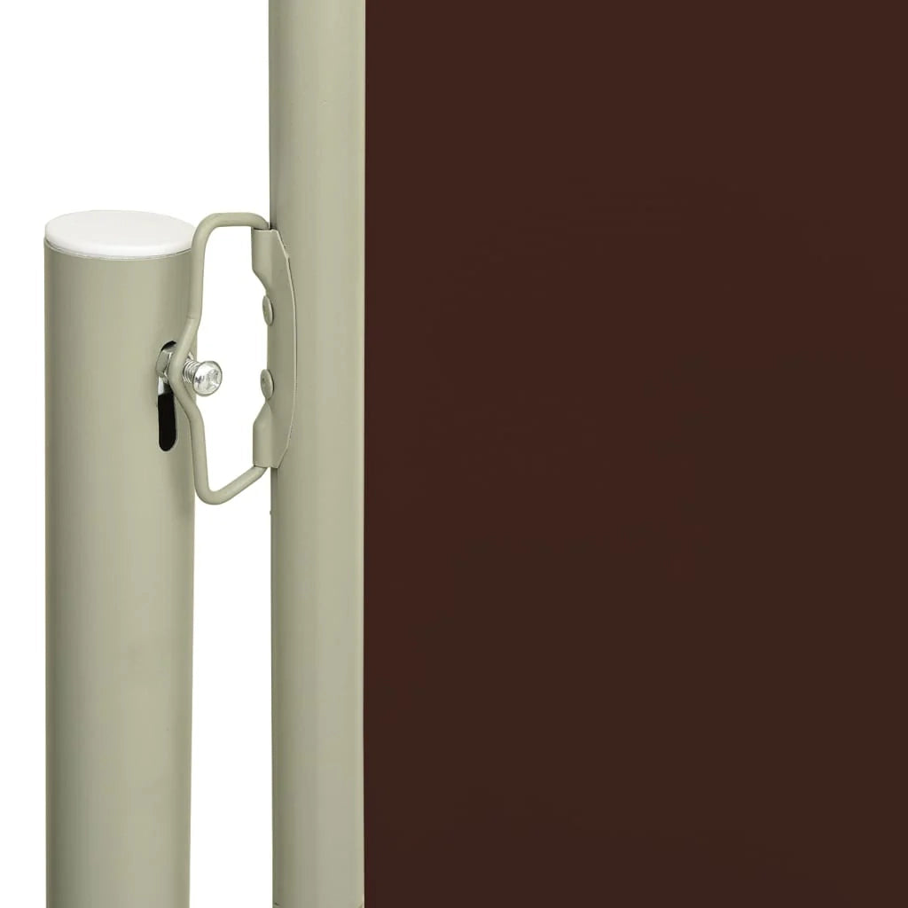Tenda da sole laterale retrattile/schermo protettivo per patio giardino terrazza balcone 117 x 600 cm marrone 02_0007216