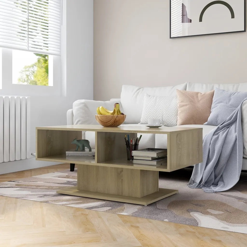 Tavolino salotto | Tavolino da caff¨¨ | Tavolino da Soggiorno Rovere Sonoma 103,5x50x44,5 Legno Multistrato