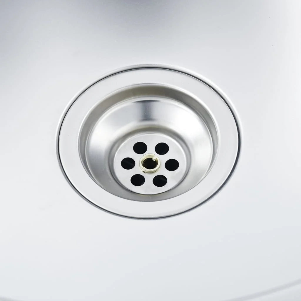 Lavello doppio con piletta e sifone 84 x 48 cm acciaio inox 02_0002359