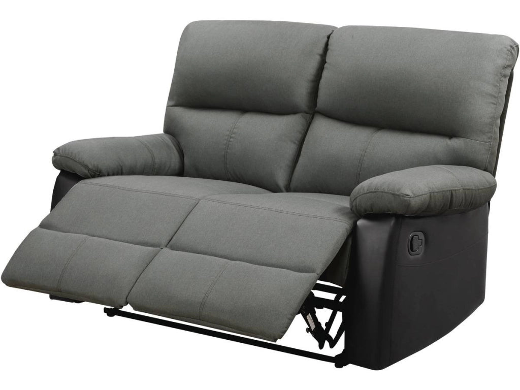 Divano "Lincoln" - 147 x 89 x 103 cm - 2 posti a sedere - Nero / Grigio scuro