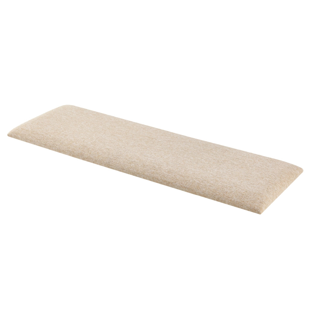 Set Carpino di 2 Pannelli Murali Imbottiti Rivestiti in Tessuto Beige 90x30 cm [neu.haus]