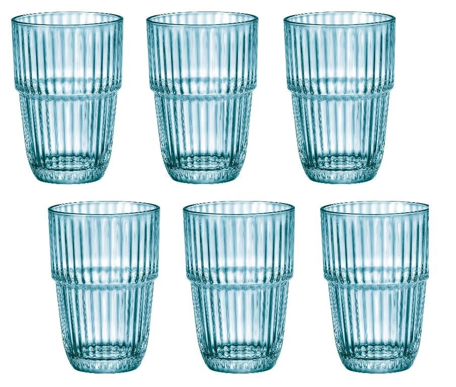 Set 6 Bicchieri da Tavola Long Drink Barshine Ice Impilabili 38 cl