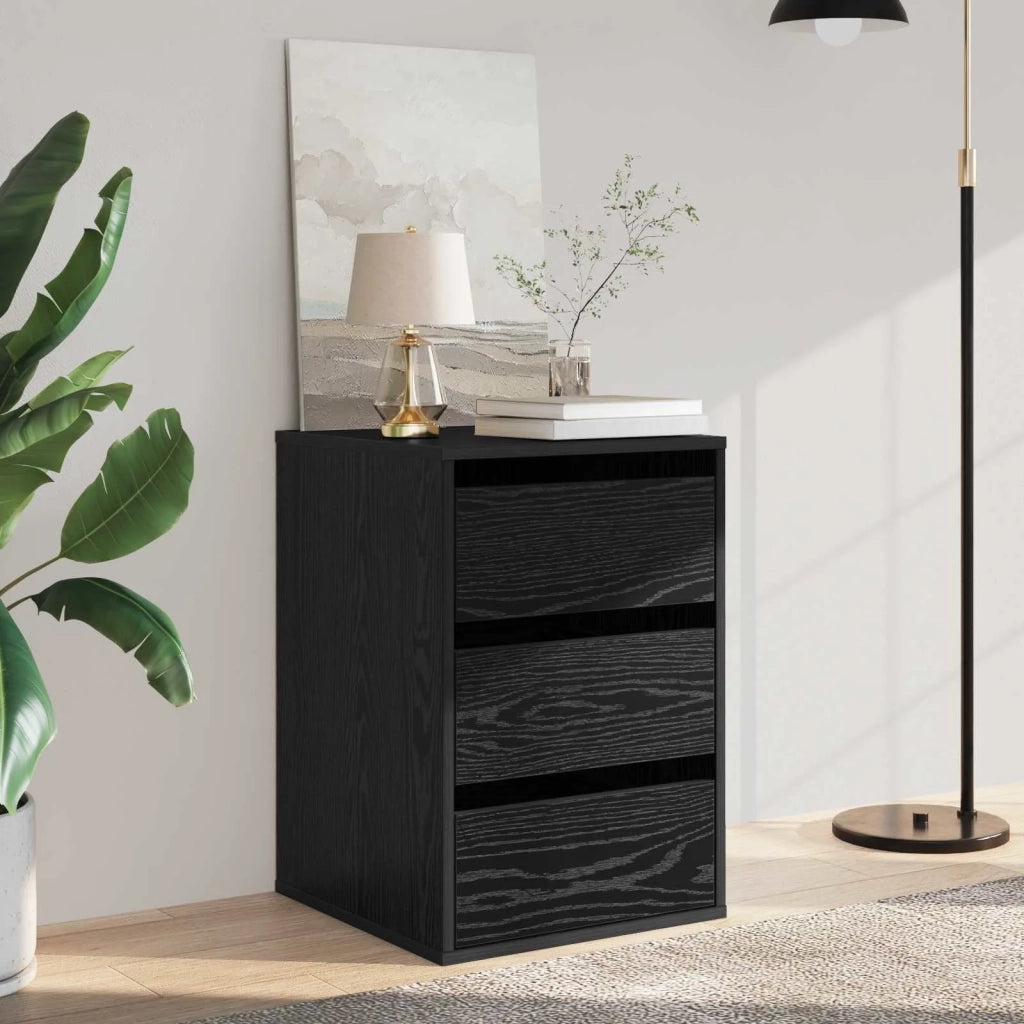 Mobile con Cassetti con cassetto Rovere Nero 41 x 40 x 58 cm 8003739