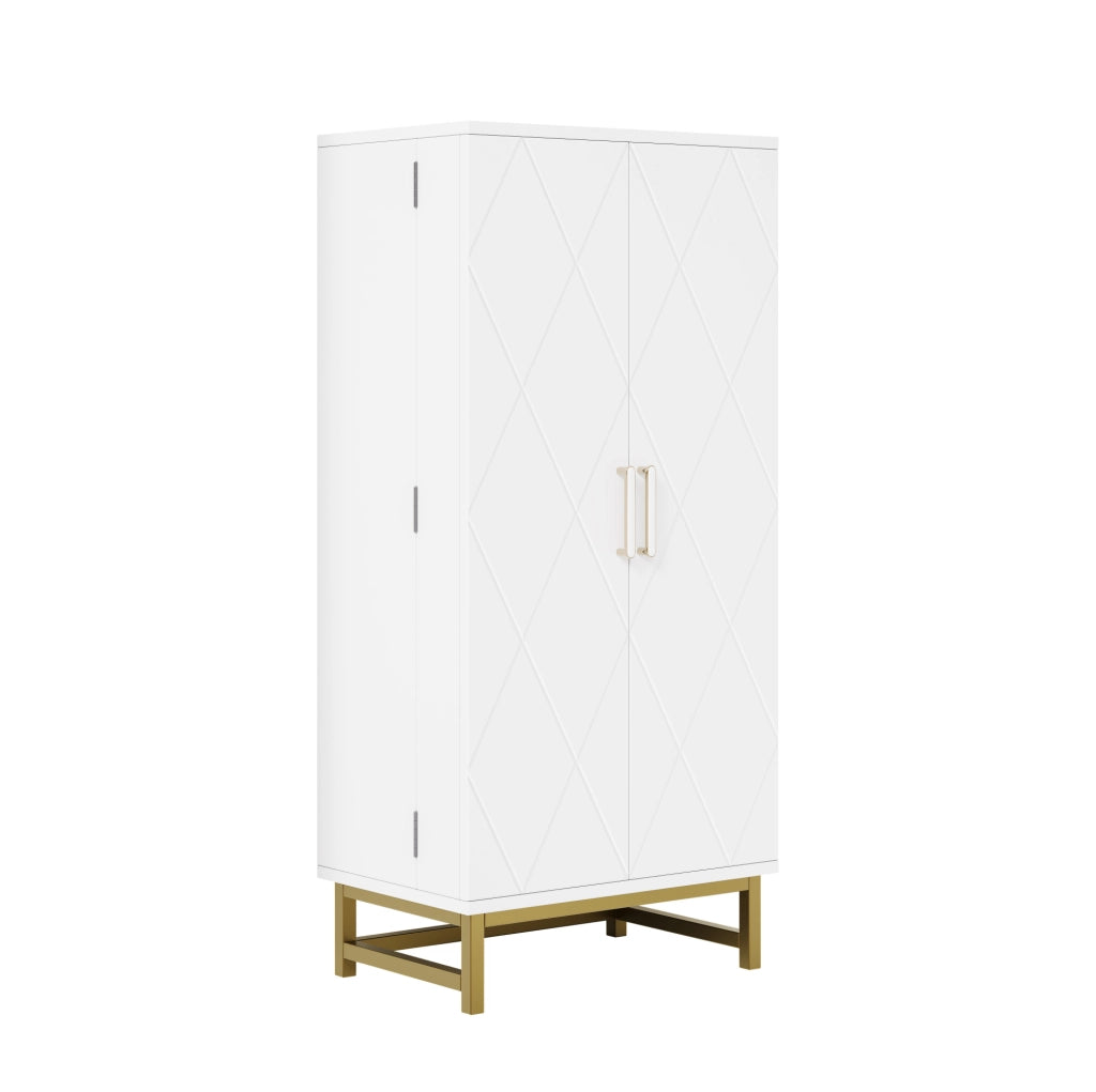 Mobile dispensa bianco con ripiani regolabili 60×40×130 cm