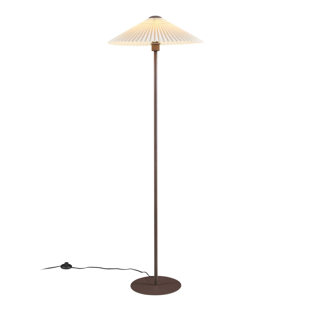 Lampada da terra Appledore in stile senza tempo elegante lampadario di design per soggiorno camera da letto ufficio metallo 149 cm marrone/bianco 03_0009523