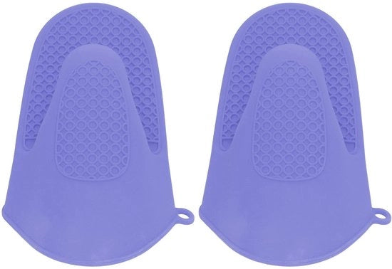 Mini guanti da cucina in silicone antiscivolo a due pezzi - isolanti termici - protettivi - 2 pezzi - resistenza al calore