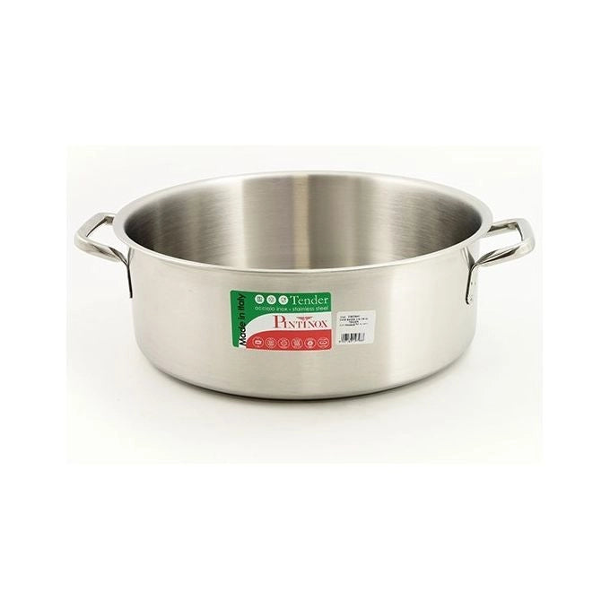 Casseruola bassa per induzione con 2 manici in acciaio inox Diametro 45 cm