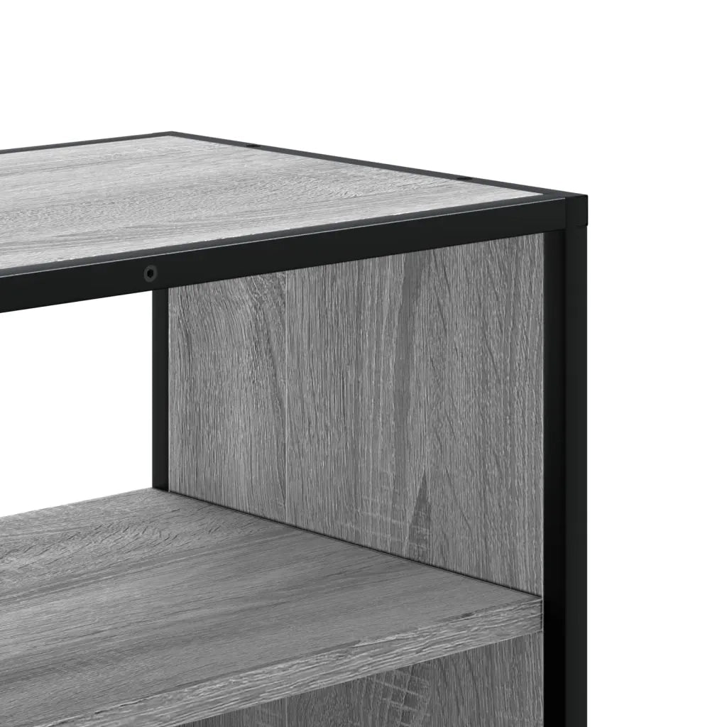 Mobile TV Grigio Sonoma 100x31x39,5cm Legno Multistrato Metallo 848932