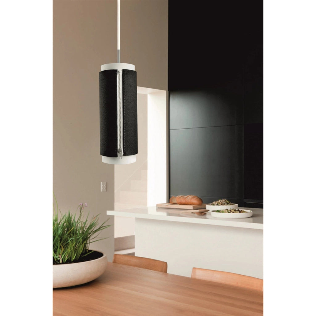 Lampada a sospensione Zip Star in feltro antracite