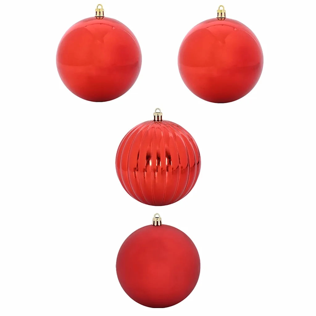 Set di palline di Natale XXL 4 pz Rosso Plastica CFW9858407