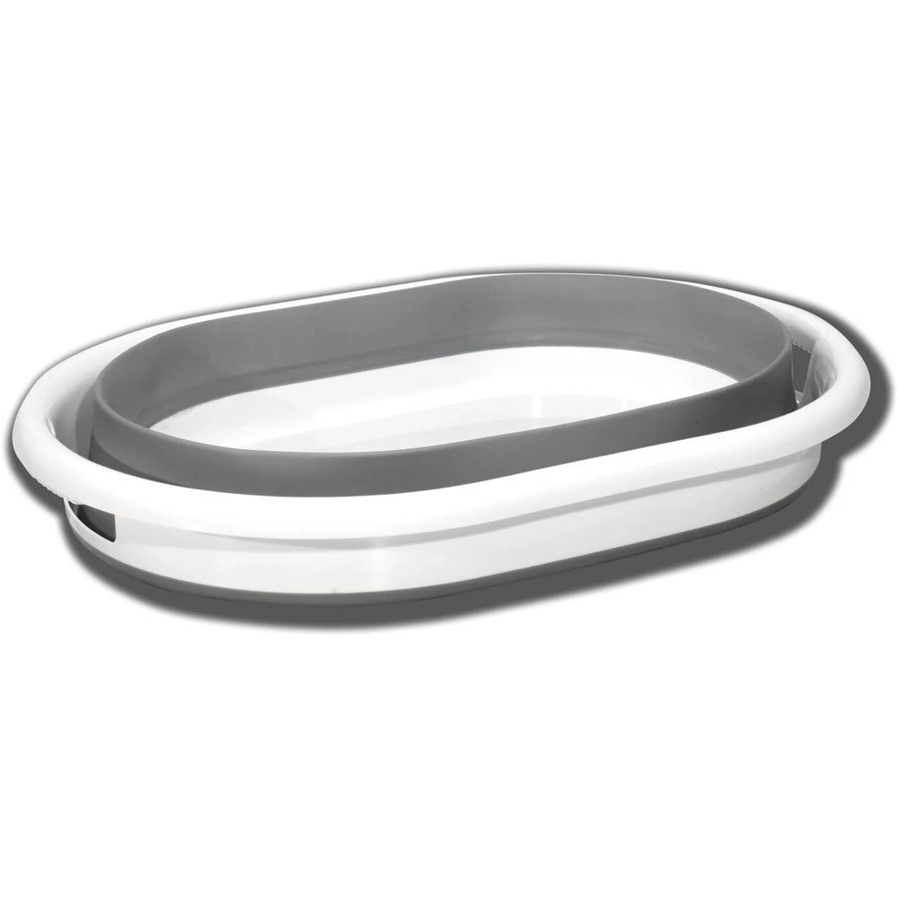 Trade Shop - Cesta Contenitore Per Bucato Richiudibile Salvaspazio 17 Litri In Plastica Silicone -