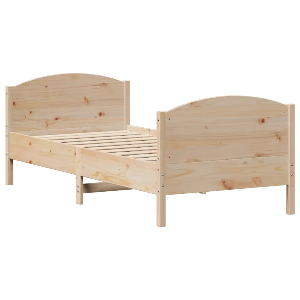 Letto senza Materasso 75x190 cm in Legno Massello Pino