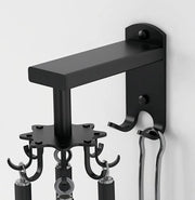 Supporto autoadesivo per utensili da cucina da appendere al muro - Rullo per pentole e padelle appeso - Rullo per posizionamento spatola e cucchiaio - Con 8 ganci rimovibili & 2 ganci robusti per appendere utensili da cucina