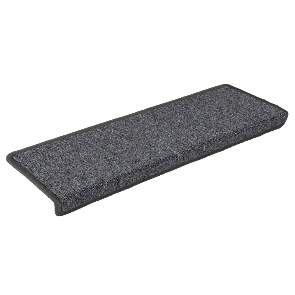 Tappetini per Scale in Moquette 15 pz 65x25 cm Grigi e Neri cod mxl 74923