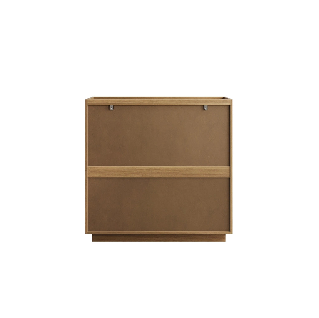 Cassettiera 80x48x78 cm con 3 cassetti; guide in metallo e sistema anti-ribaltamento; MDF e truciolare; naturale