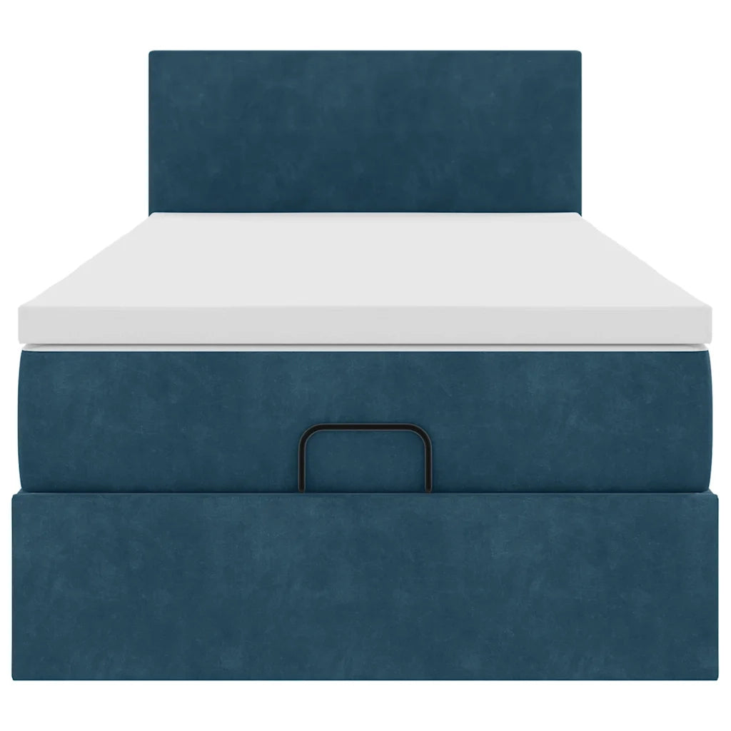 Struttura Letto Pouf con Materasso 100x200 cm Velluto 3311685