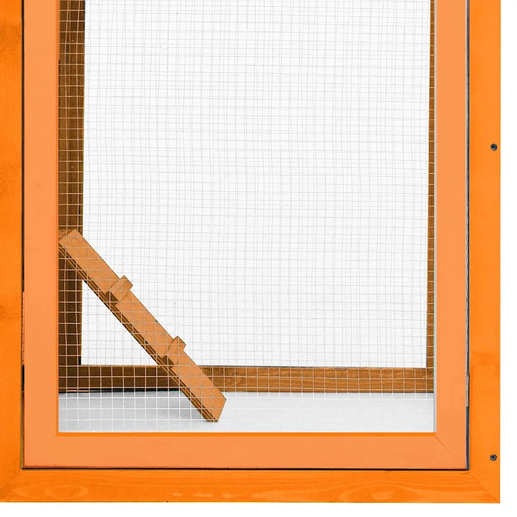 Gabbia per Polli in Legno Massello di Pino e Abete 170x81x110cm 170644