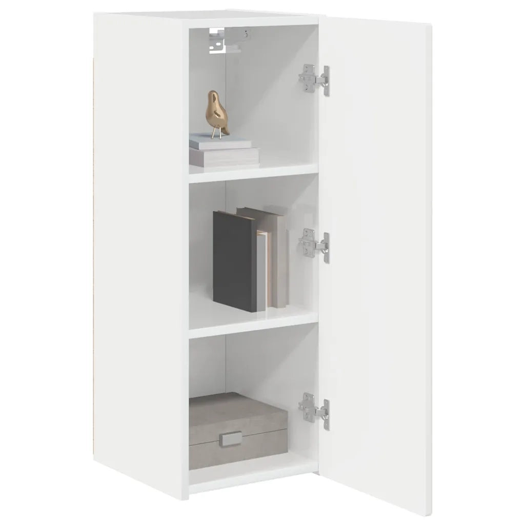 Mobile TV da parete-Mobile TV a Muro-Credenza TV Bianco Lucido 30 x 31 x 80 cm