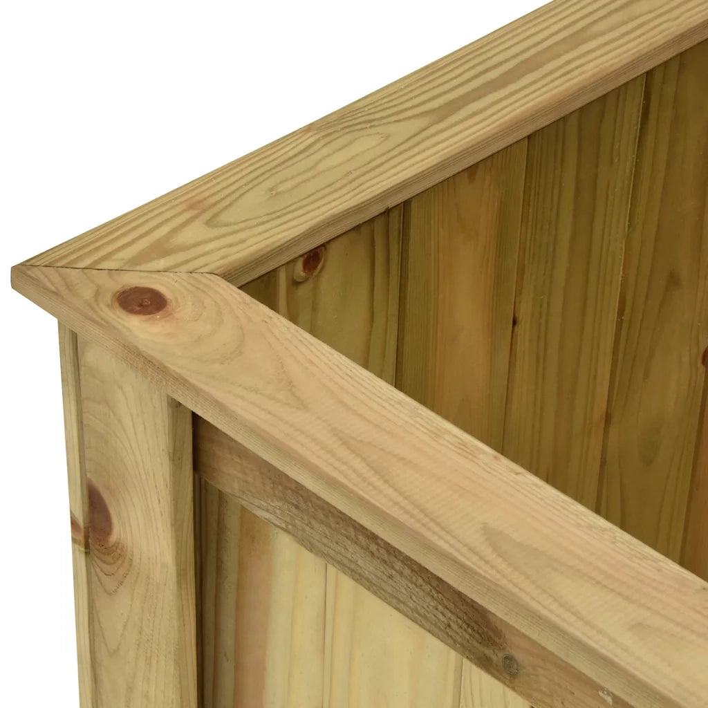 Fioriera Rialzata 100x50x50 cm in Legno di Pino Impregnato 49094