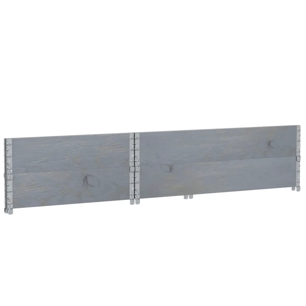 Fioriera | Cassetta per fiori | Vaso da Giardino Grigia 120x80 cm Legno Massello di Pino