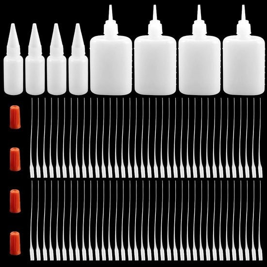 Applicatore di colla con micropunti 4 pezzi - Pistola di colla con flacone - Applicatore di colla con punte micro - Materiale in plastica duraturo - Design compatto - Ideale per il fai da te - Codice prodotto: 123456 - Modello: SC-001