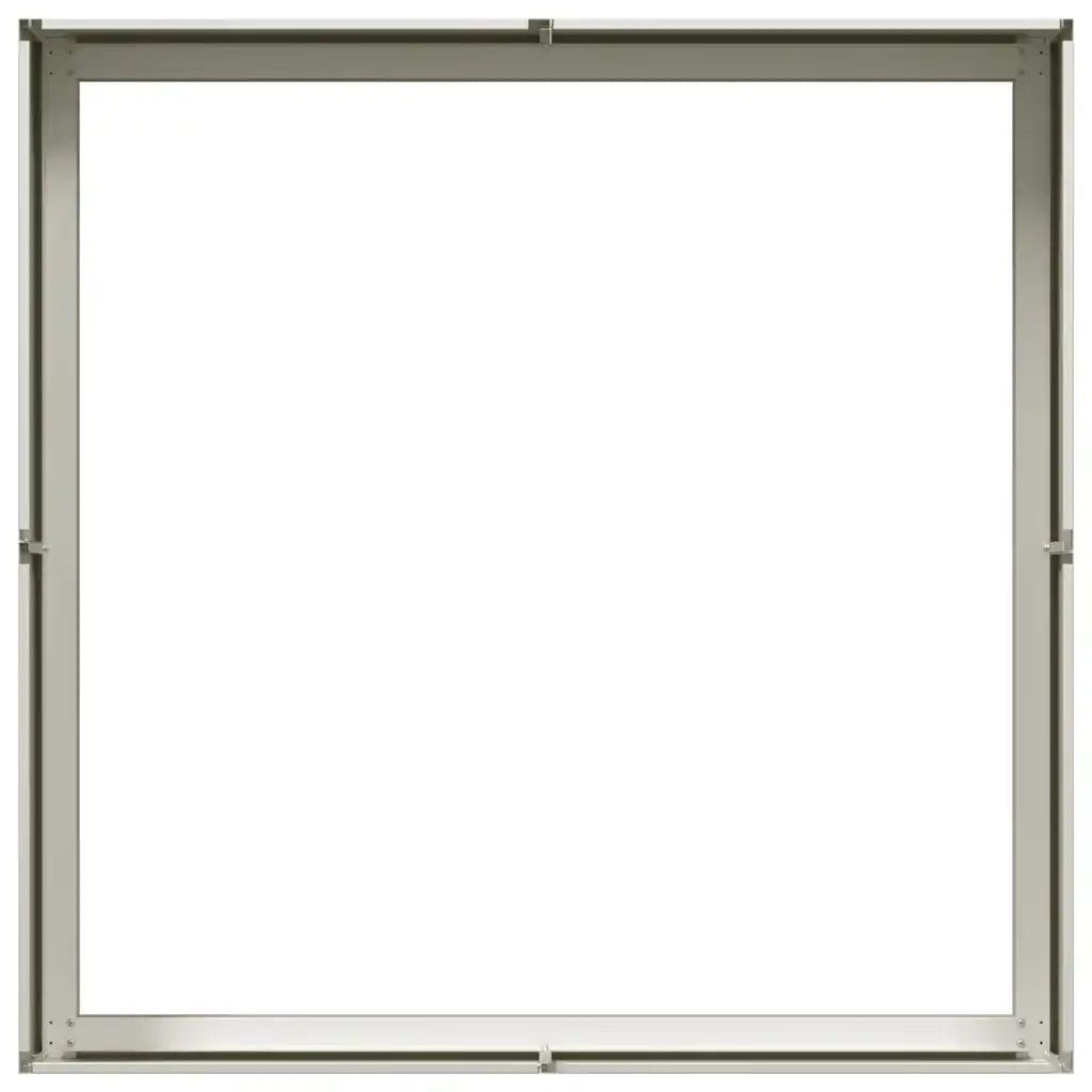 Fioriera-Vaso-Contenitore per Piante Bianca 100x100x30 cm in Acciaio