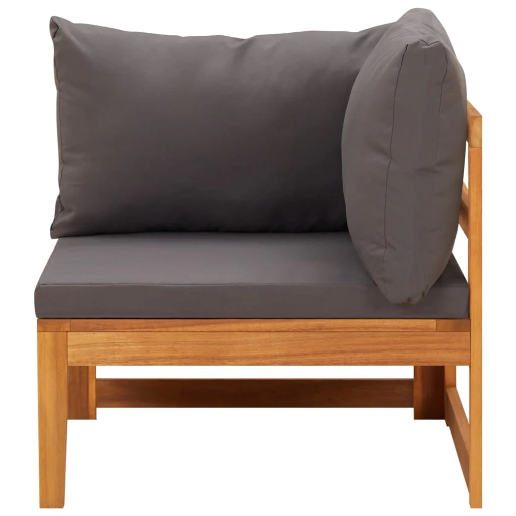 Set di mobili da giardino mobili da esterno 4 pezzi con cuscini legno di acacia grigio scuro 02_0016137