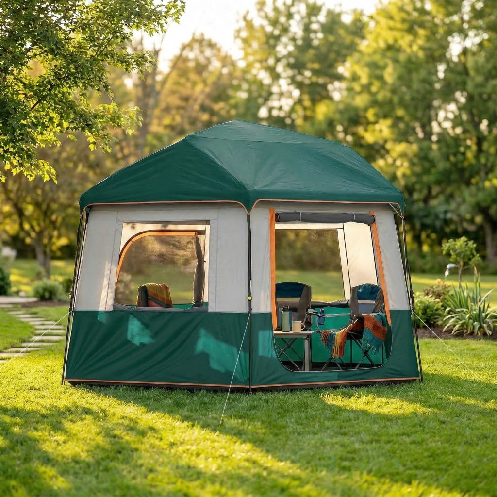 Tenda da campeggio per 4-6 persone ¨C zephmum ¨C Verde 3000mm impermeabile