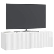 Mobile TV da Muro | Armadietto TV | Mobile Porta TV Bianco Lucido 98 x 31 x 30 cm