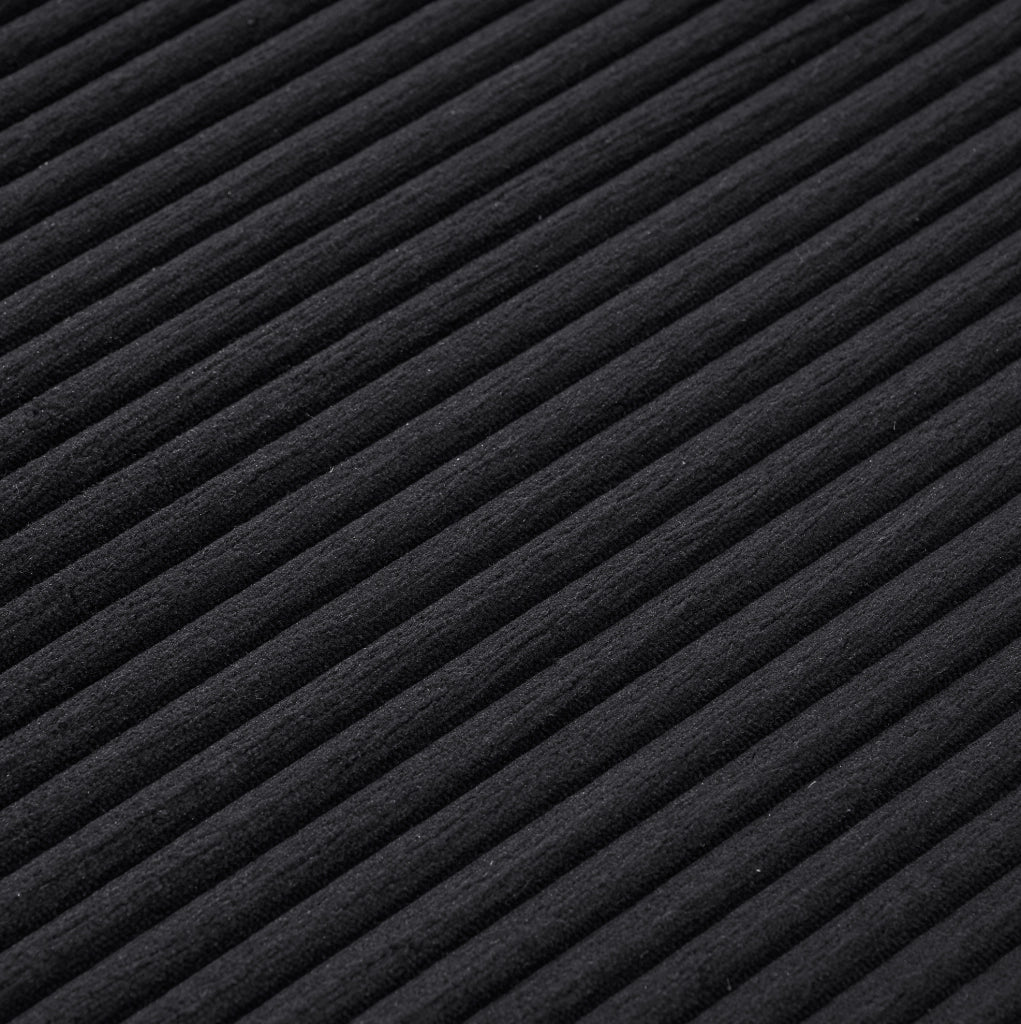 Divano 177x122x92 cm senza installazione; schienale ergonomico; in velluto a coste nero
