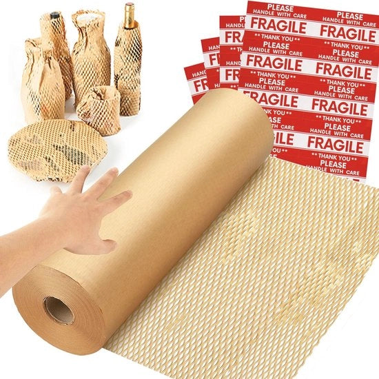 Pacco di Carta per Protezione 15"x328" - Alternativa Duratura al Bubble Wrap