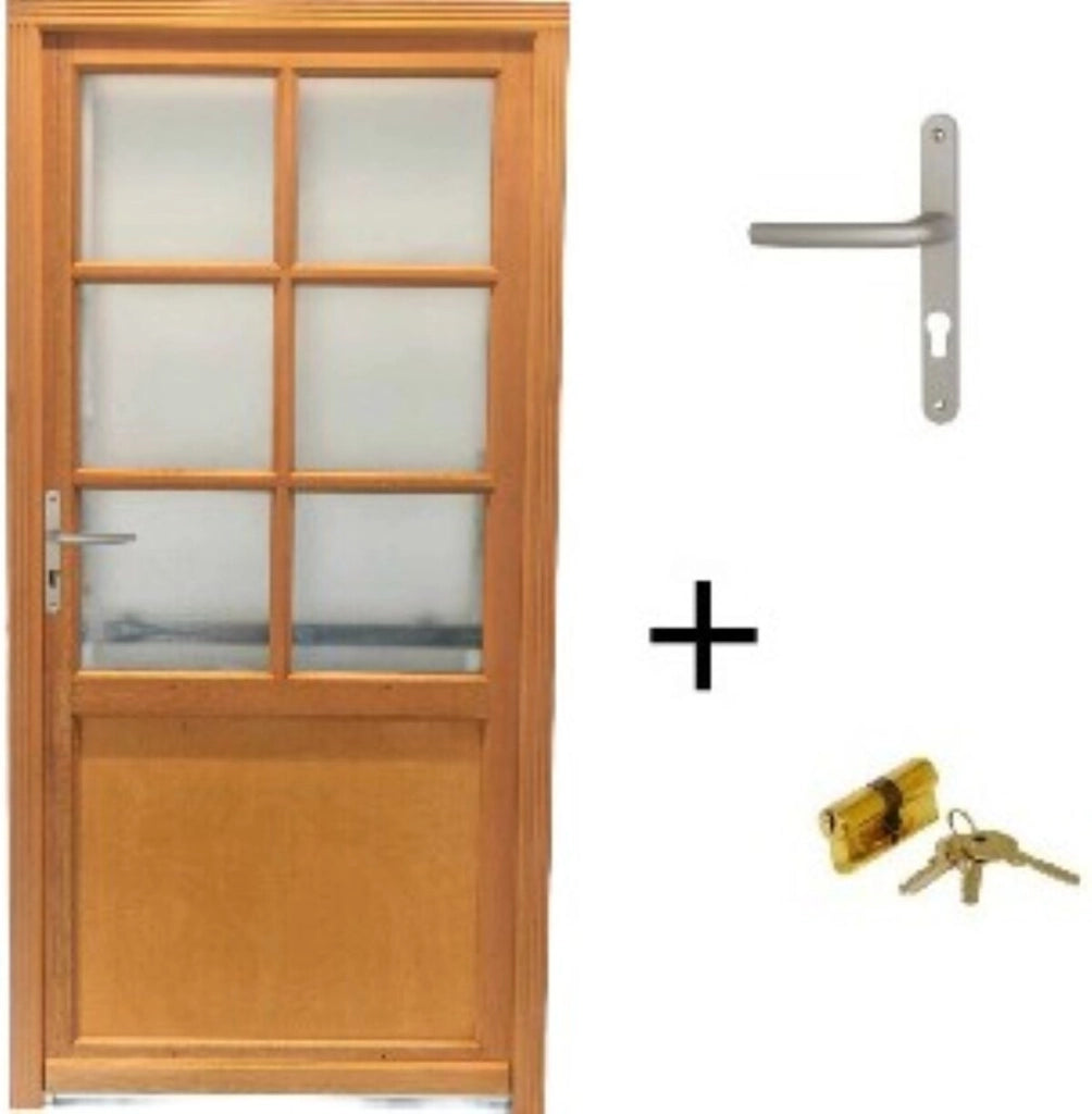 Porta di Servizio Naxos in Legno Smaltato, H.200xl.90 p. destra + Maniglia E Canna (rif. 01245F924) Tabella Dimensioni senza maniglia