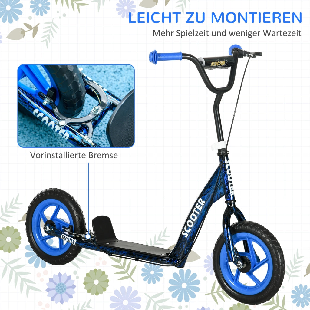 Monopattino Bambini Regolabile ¨C Zephmum ¨C Blu Acciaio 2 Ruote