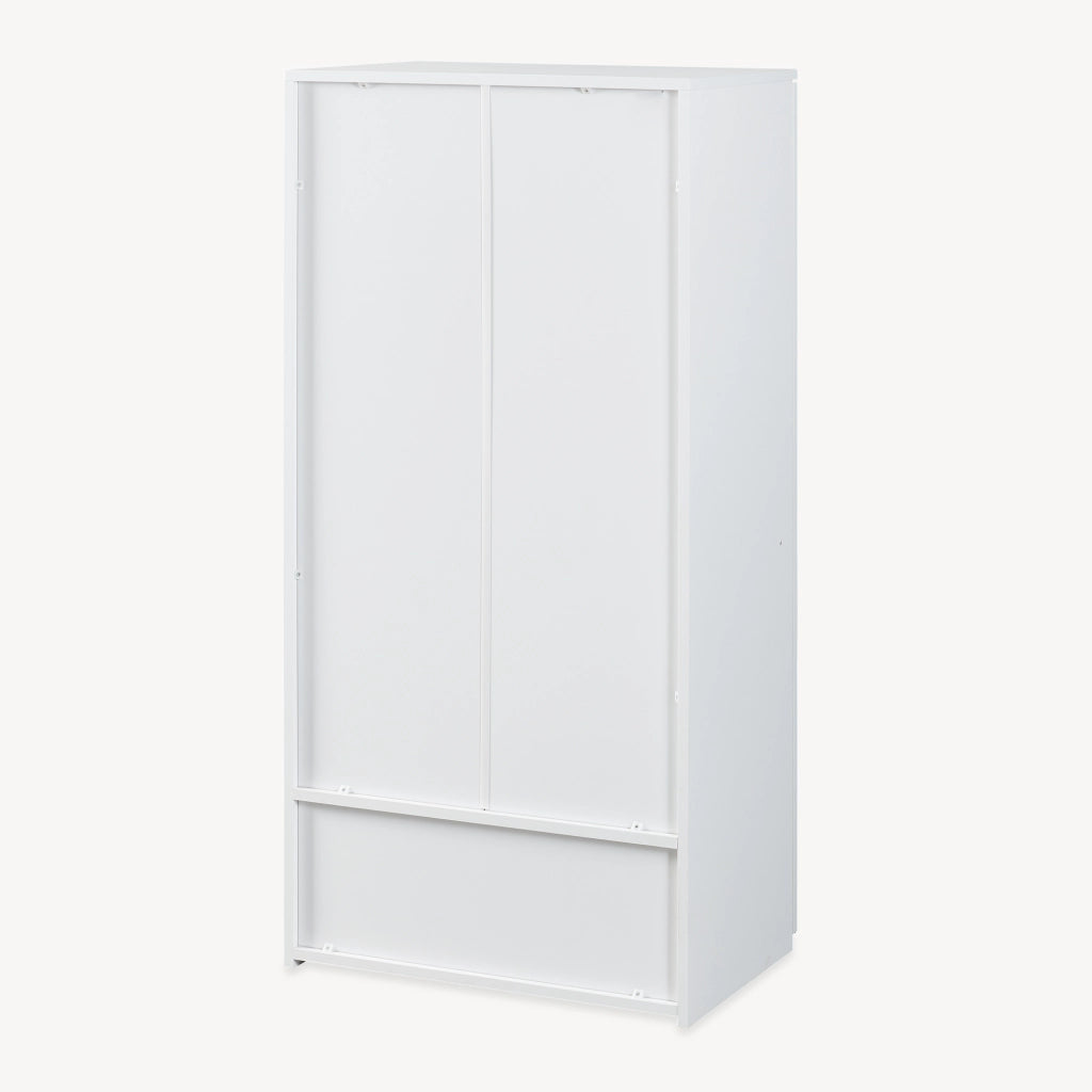 Armadio Beldinupp per Cameretta a 2 Ante 123 x 60 x 40 cm - Bianco [en.casa]