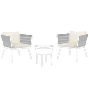 Set di copricuscini per esterni per seduta e schienale beige chiaro UV Resistente stile minimalista