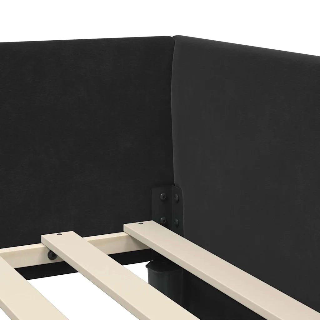 vidaXL Cornice del letto ad angolo Altro Nero 100 x 200 cm