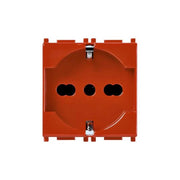 14210.R Presa 2P+T 16A Universale Rosso Plana