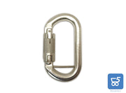 Moschettone Carabelli 22 kN Parallelo Automatico in Acciaio Zincato per Carrucole e Bloccanti Chiusura Catch-free