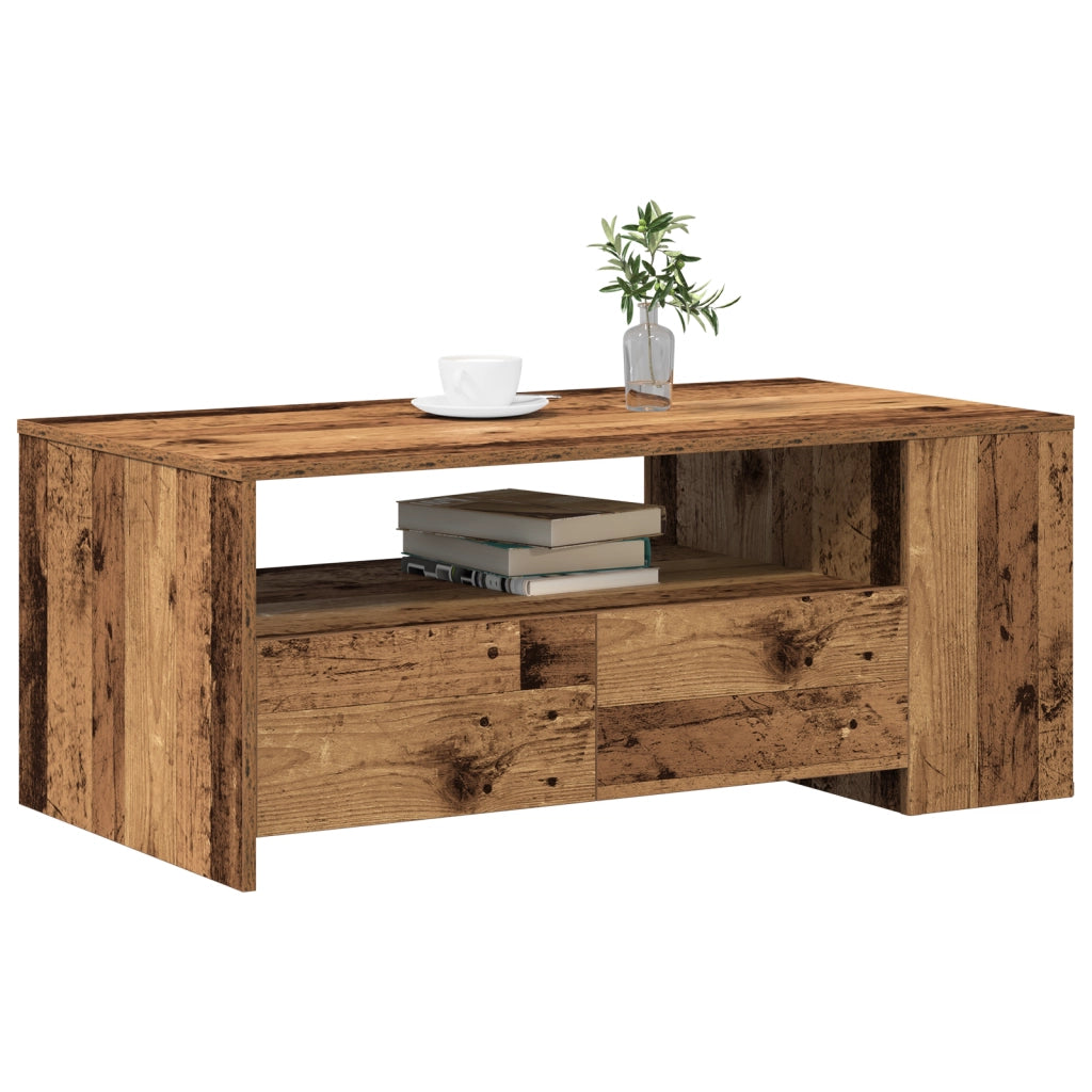 Tavolino da caffÃ¨ in legno vecchio 102x55x43,5 cm in legno ingegnerizzato