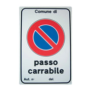 Cartello passo carrabile in pvc 25x45 b08lr1gywp